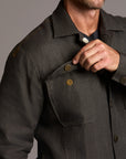 Male modeling smoke axis jacket