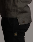 Male modeling smoke axis jacket