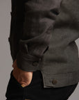Male modeling smoke axis jacket