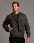 Male modeling smoke axis jacket