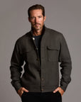 Male modeling smoke axis jacket