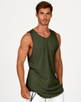 Man modeling an Urban Forest green tank top