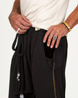 Male modeling Slate gray colored pants