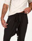 Male modeling Slate gray colored pants