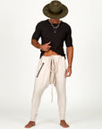 Male modeling White Stone colored pants