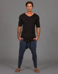Male modeling Blue Mineral colored pants