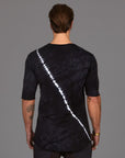 Male modeling light bolt crew neck shirt