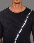 Male modeling light bolt crew neck shirt