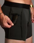 male modeling urban forest unders