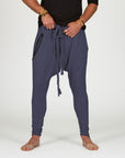Male modeling Charcoal Blue colored pants