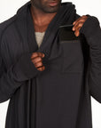 male modeling long sleeve duster