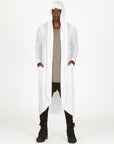 Male modeling white kairos duster