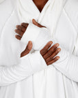 Male modeling white kairos duster