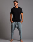 Male modeling Agave colored pants