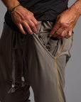 Male modeling Shroom colored pants