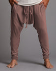 male modeling tree pant in leather