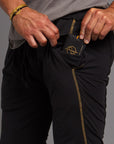 Male modeling Slate gray yogo mid shorts