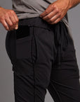 Male modeling Slate gray yogo mid shorts