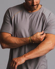 Male modeling tan ultimate tee shirt