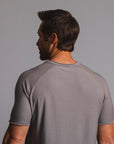 Male modeling tan ultimate tee shirt