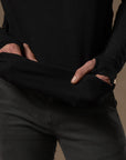 LONG SLEEVE RAGLAN / BLACK ONYX