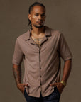 The Frame in Dope Taupe — TreeSilk shirt │ One Golden Thread