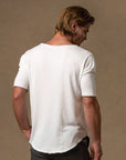 V NECK TREE SHIRT / PURE WHITE