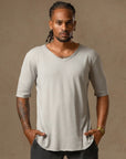 V NECK TREE SHIRT / SILVER LINING