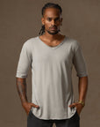 V NECK TREE SHIRT / SILVER LINING