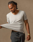 V NECK TREE SHIRT / SILVER LINING