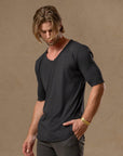 V NECK TREE SHIRT / SLATE