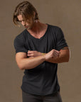 V NECK TREE SHIRT / SLATE