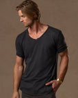 V NECK TREE SHIRT / SLATE