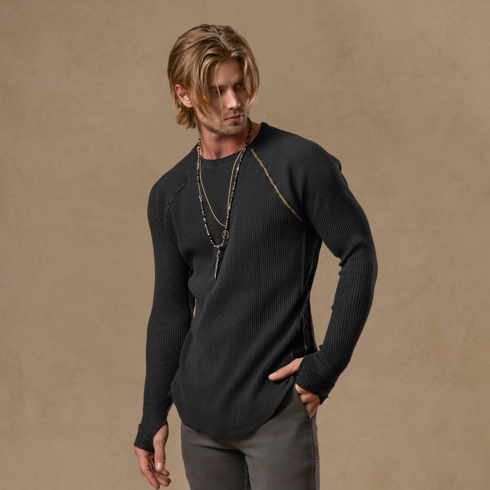 Waffle Raglan | Softest & Most Comfortable Luxury Designer Shirt