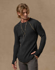 WAFFLE RAGLAN / BLACK ONYX