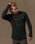 WAFFLE RAGLAN / BLACK ONYX