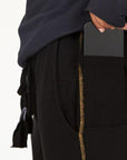Man modeling the milano pant in black