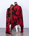Couple modeling red Ruben LOVE nature wrap