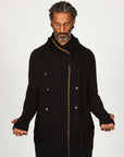 male modeling tree coat