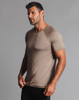 Male modeling tan ultimate tee shirt