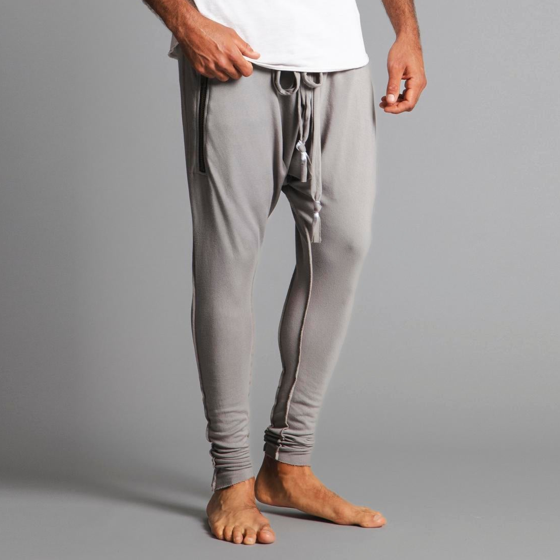 Male modeling Deep Clay colored pants
