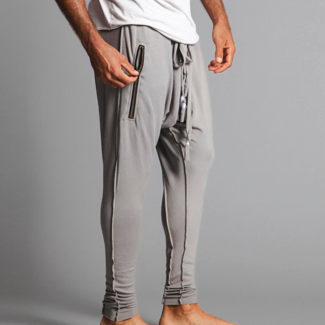 Male modeling Silver Lining colored pants