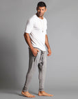 Male modeling Silver Lining colored pants