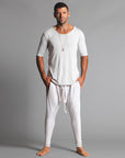 Male modeling White Stone colored pants