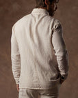 Aer Linen Shirt in White Stone — European Flax Linen shirt — look 3 │ One Golden Thread