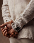 Aer Linen Shirt in White Stone — European Flax Linen shirt — look 7 │ One Golden Thread