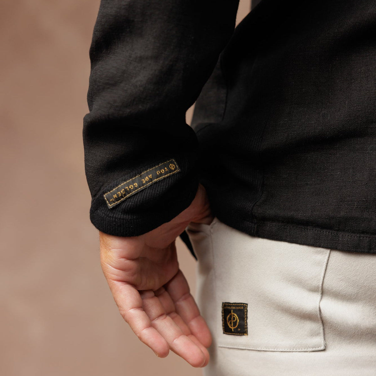 Aer Linen Shirt in Black Onyx — European Flax Linen shirt — look 8 │ One Golden Thread