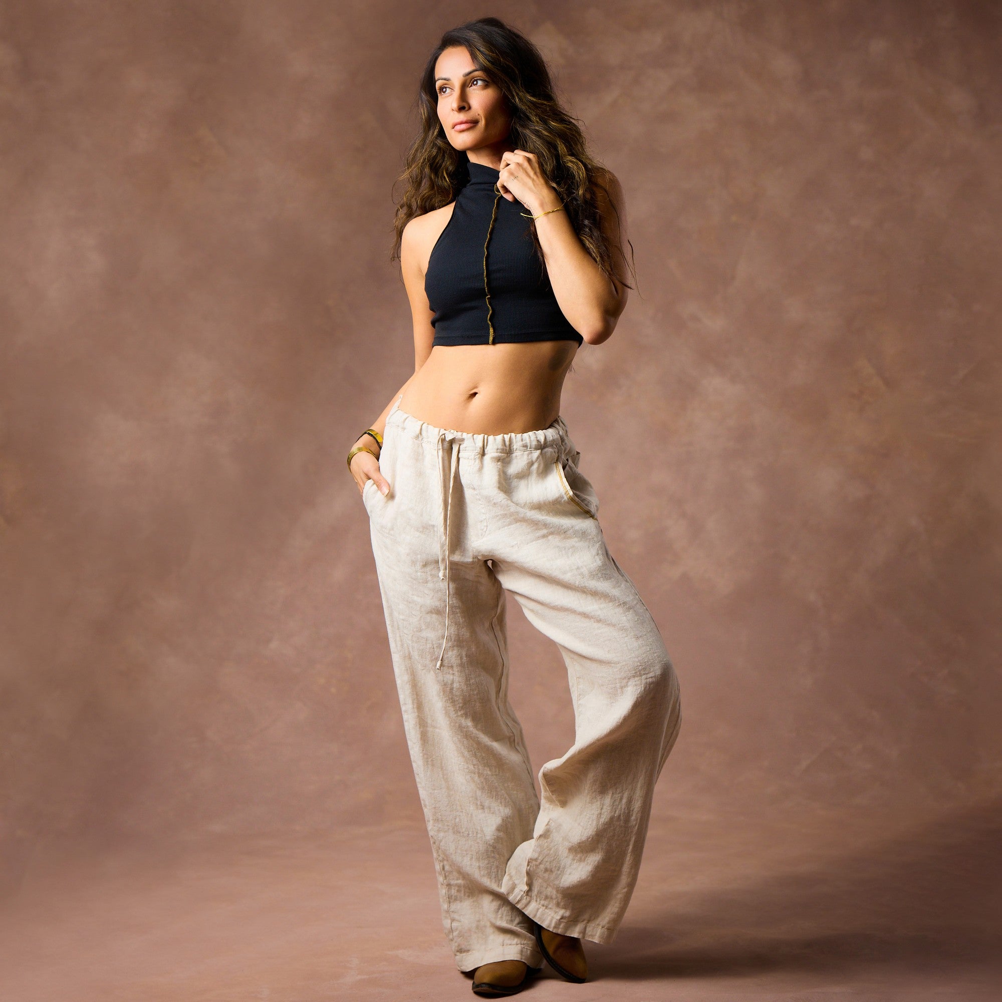 RELAX LINEN PANT / WHITE STONE