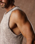 male modeling mineral tank top