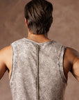 male modeling mineral tank top